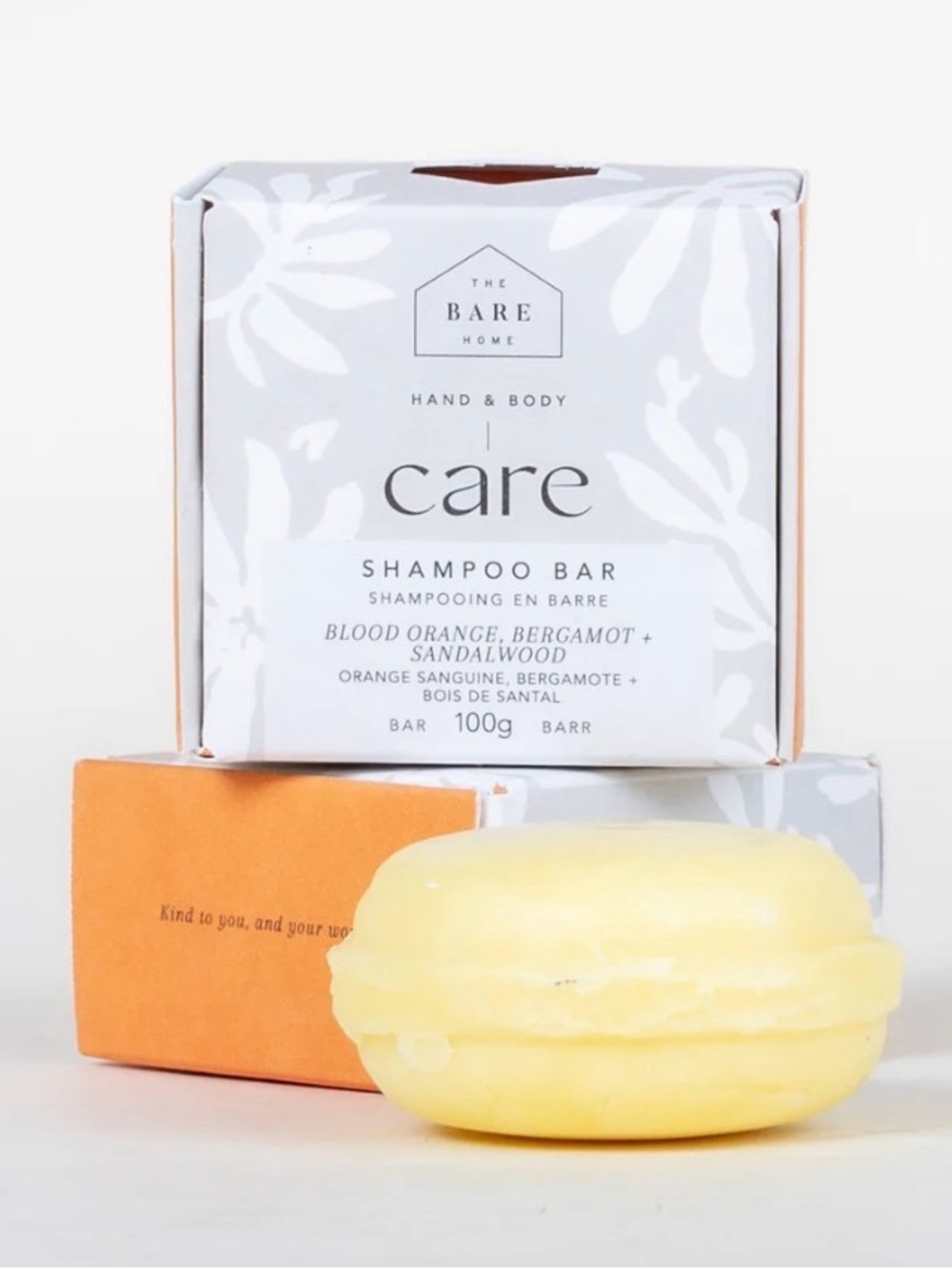 The Bare Home Blood Orange Bergamot & Sandalwood Shampoo Bar